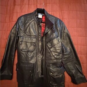Polo by Ralph Lauren Black Leather Military Jacket